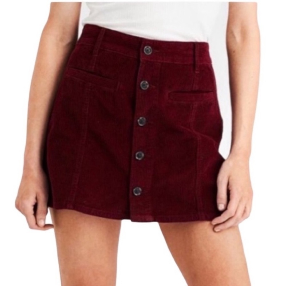 American Eagle Hi Rise A Line Corduroy Skirt